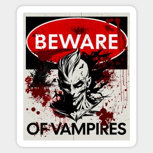 Beware of Vampires sign Sticker
